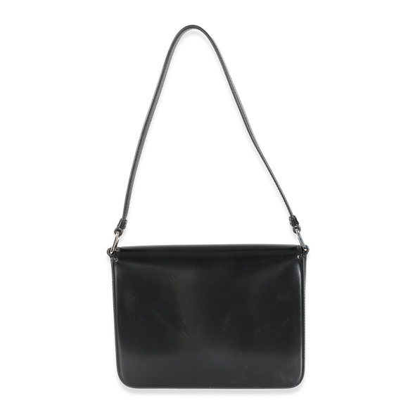 Prada Black Brushed Leather Shoulder Bag - Picture 5 of 8